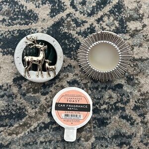 Bath & Body Works Bundle 2 Car Fragrance Holders 1 Champagne Toast Car Fragrance
